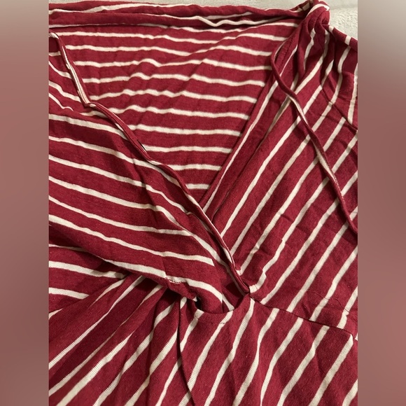 Code x Mode Striped High Low Wrap Style Low Back Women's Top - Picture 5 of 5